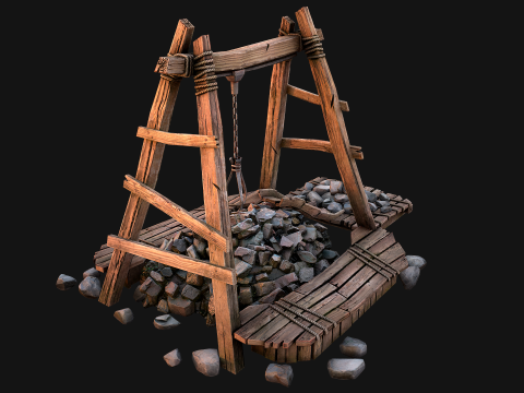 Quarry Stone Rock Mine 3D Model