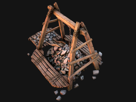 Quarry Stone Rock Mine 3D Model