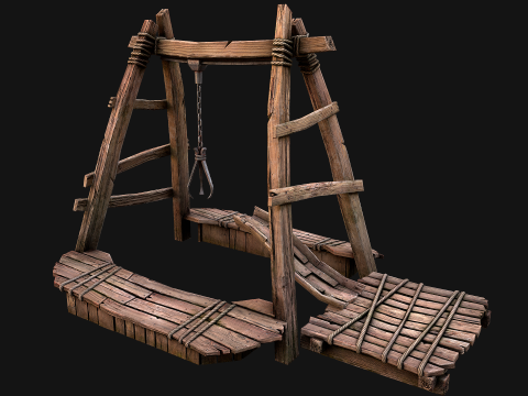 Quarry Crane for Resource Extraction 3D Model