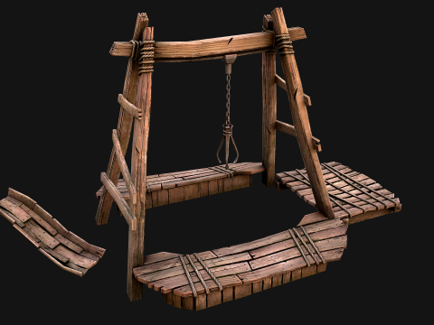 Quarry Crane for Resource Extraction 3D-Modell