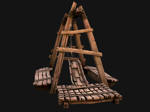 Quarry Crane for Resource Extraction 3D-Modell