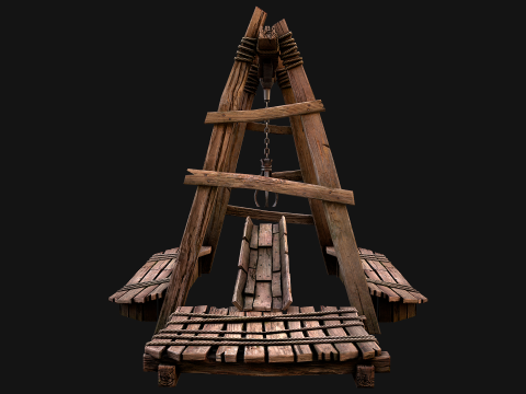 Quarry Crane for Resource Extraction 3D-Modell