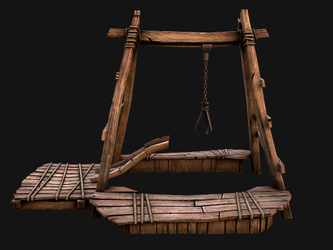 Quarry Crane for Resource Extraction 3D-Modell