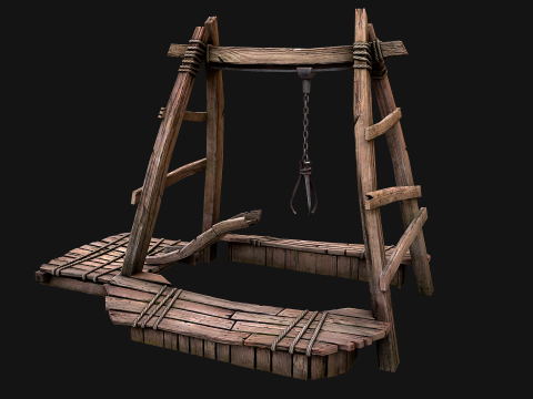 Quarry Crane for Resource Extraction 3D-Modell