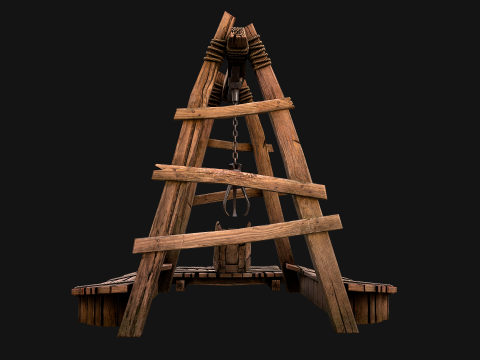 Quarry Crane for Resource Extraction 3D-Modell