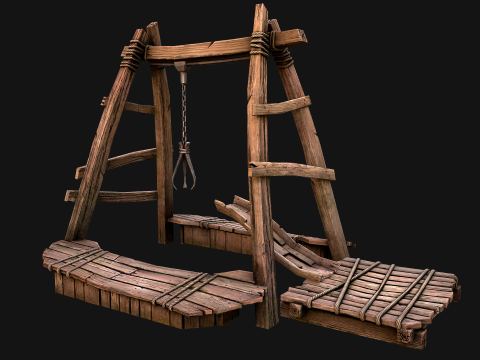 Quarry Crane for Resource Extraction 3D-Modell