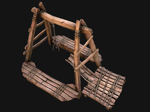Quarry Crane for Resource Extraction 3D-Modell