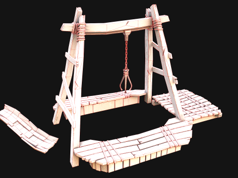 Quarry Crane for Resource Extraction 3D-Modell