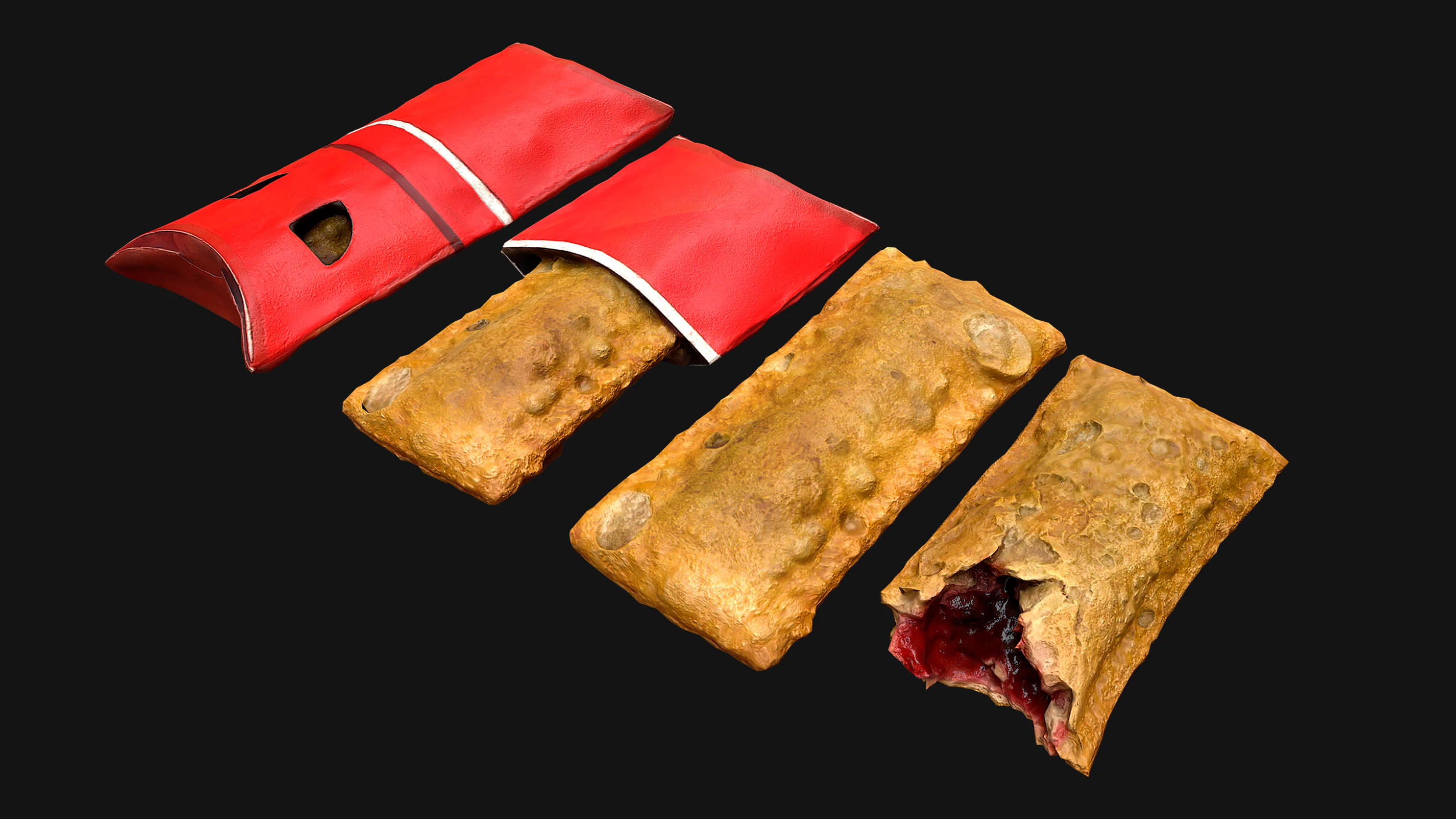 Cherry Pie McDonalds 3D Model .c4d .max .obj .3ds .fbx .stl .blend 