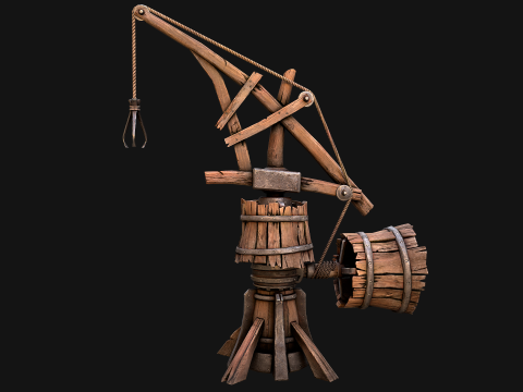 Construction Crane Medieval Quarry 3D मॉडल