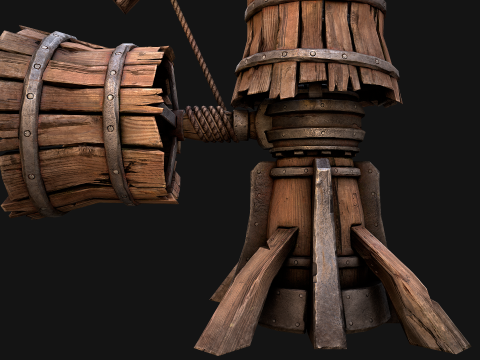 Construction Crane Medieval Quarry 3D मॉडल