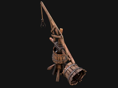 Medieval Quarry Mine with Crane Pack 3D Model