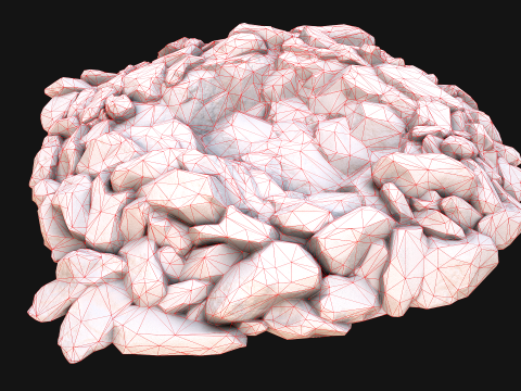 Stone and Rocks Mineral Ore Deposits Pile Modello 3D