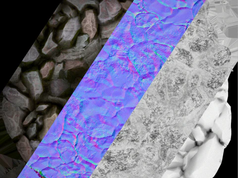 Mucchio di depositi di minerali minerali di pietre e rocce Modello 3D