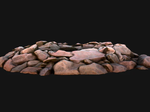 Mucchio di depositi di minerali minerali di pietre e rocce Modello 3D