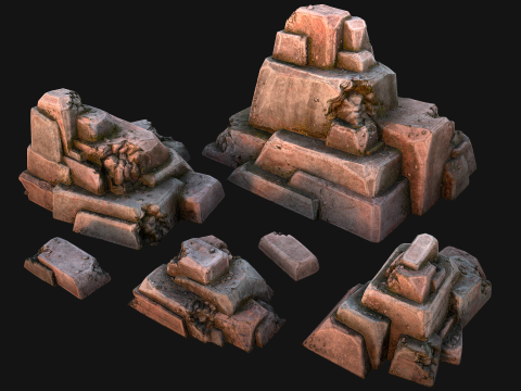 Rocks Stones Pack Model 3D