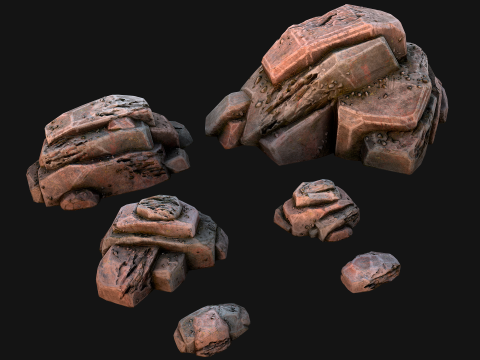Rocks Stones Pebble Environment for Mine 3D 模型