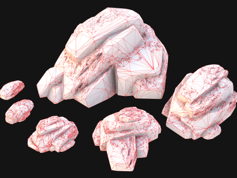 Rocks Stones Pebble Environment for Mine 3D 模型