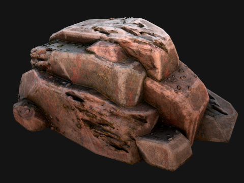Rocks Stones Pebble Environment for Mine 3D 模型