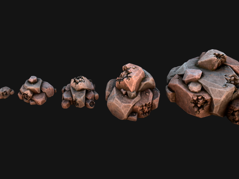 Stones and Rocks Stylized Pack 3D-Modell