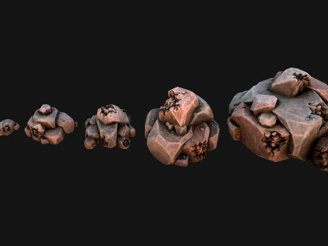 Stones and Rocks Stylized Pack 3D Model