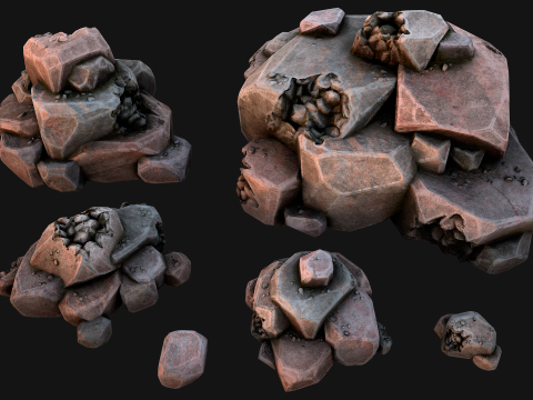 Stones and Rocks Stylized Pack 3D-Modell