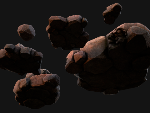 Stones and Rocks Stylized Pack 3D-Modell