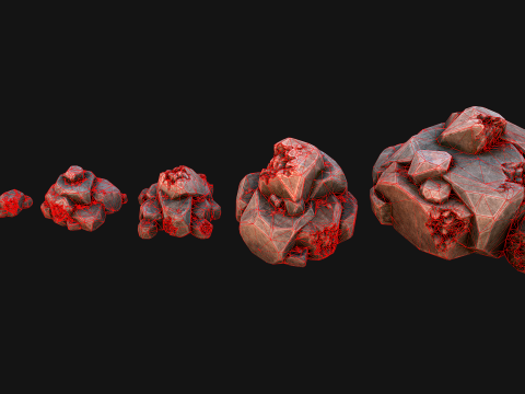 Stones and Rocks Stylized Pack 3D-Modell