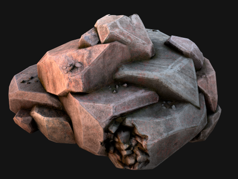 Stones and Rocks Stylized Pack 3D-Modell