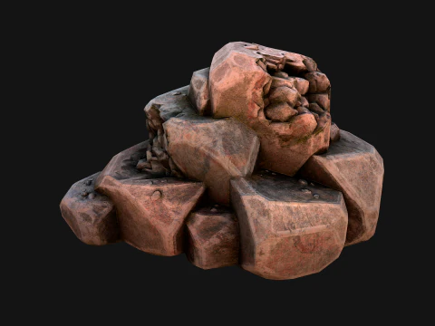 Stones and Rocks Stylized Pack 3D Model