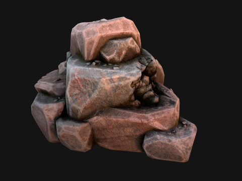 Stones and Rocks Stylized Pack 3D-Modell