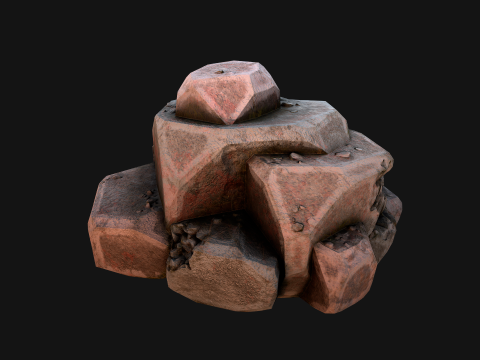 Stones and Rocks Stylized Pack 3D-Modell