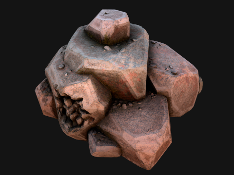 Stones and Rocks Stylized Pack 3D-Modell