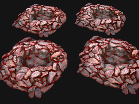 Stones Rocks Pebble Pack 3D Model