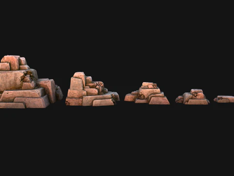 Stones Rocks Pebble Pack 3D Model