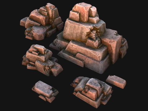 Stones Rocks Pebble Pack 3D Model
