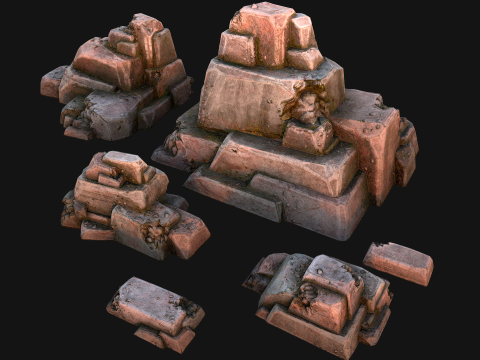 Stones Rocks Pebble Pack 3D Model
