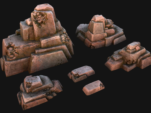 Stones Rocks Pebble Pack 3D Model