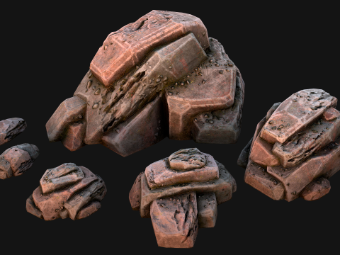 Stones Rocks Pebble Pack 3D Model
