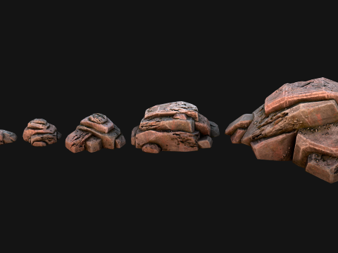 Stones Rocks Pebble Pack 3D Model