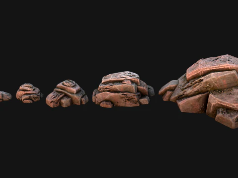 Stones Rocks Pebble Pack 3D Model