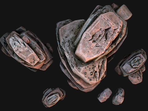 Stones Rocks Pebble Pack 3D Model