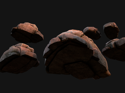 Stones Rocks Pebble Pack 3D Model