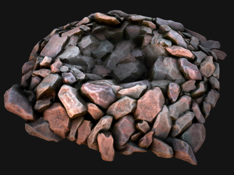 Stones Rocks Pebble Pack 3D Model