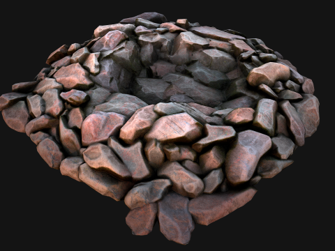 Stones Rocks Pebble Pack 3D Model