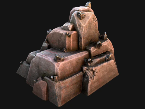 Tin Ores Deposits Minerals Metal Mine 3D Model