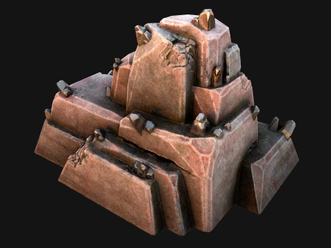 Tin Ores Deposits Minerals Metal Mine 3D Model