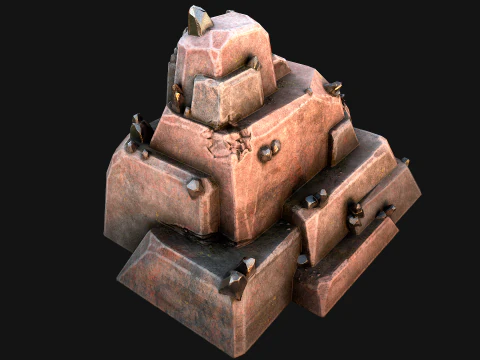 Tin Ores Deposits Minerals Metal Mine 3D Model