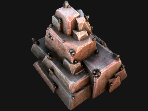 Tin Ores Deposits Minerals Metal Mine 3D Model