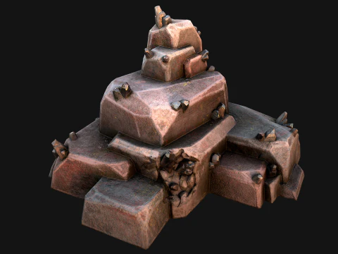 Tin Ores Deposits Minerals Metal Mine 3D Model